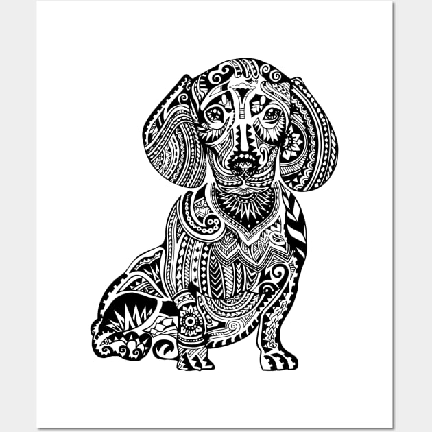 Polynesian Dachshund Wall Art by huebucket